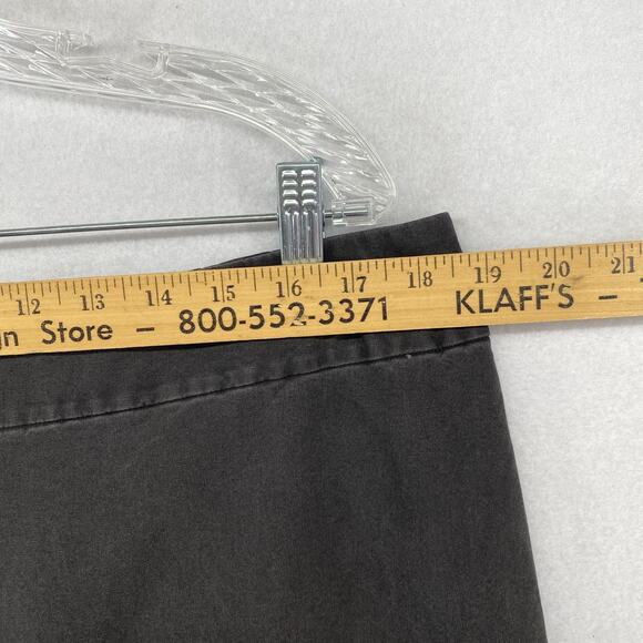 EILEEN FISHER Pants 1X Plus Cotton Straight Ankle High Waist Trouser Gray - Picture 9 of 13